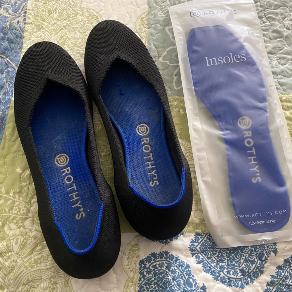 Rothy’s black flats size 10.5